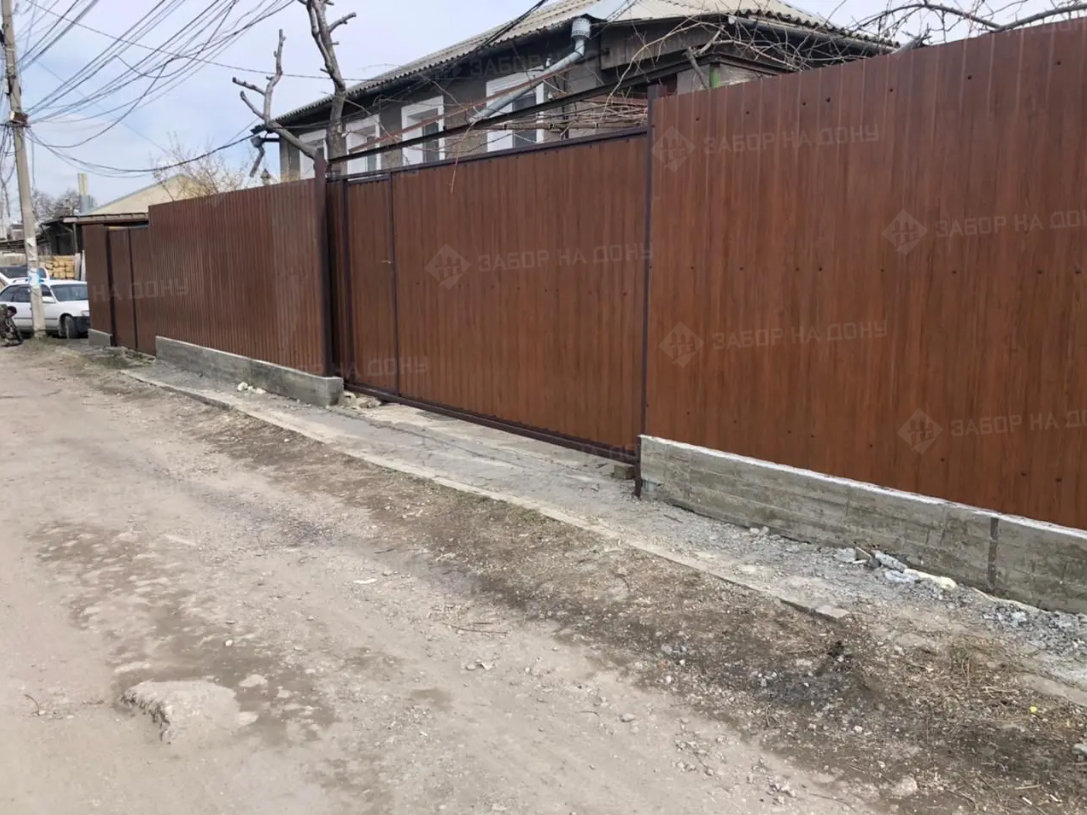 Металлические ворота с калиткой  в Старокорсунской